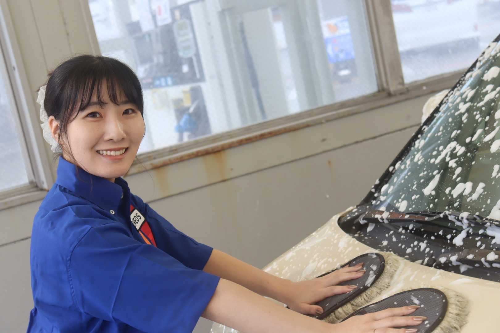 シープスキンフォームで手洗い